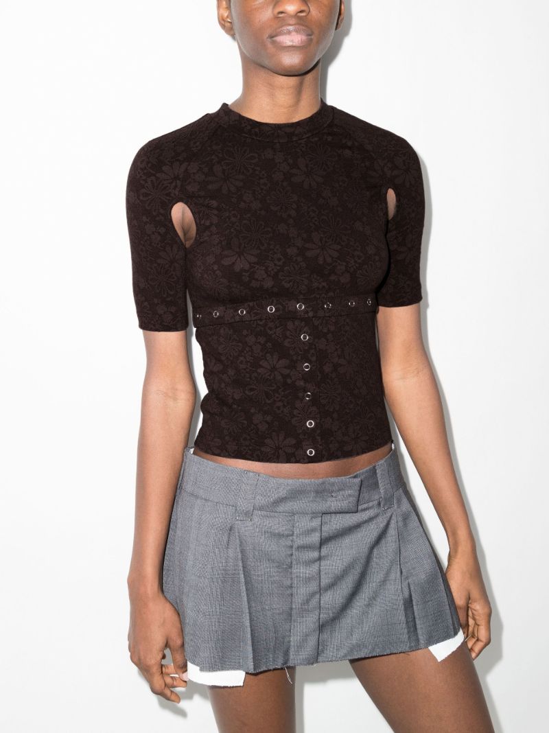 Undone Cutout Jacquard Top