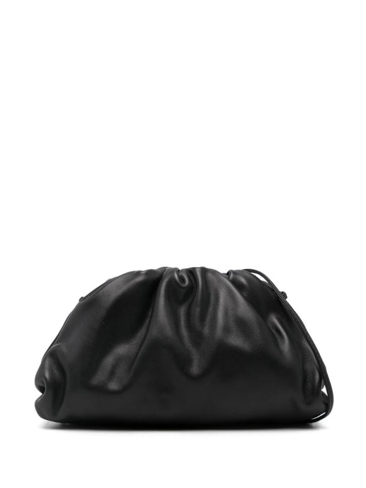 Black Mini Pouch Leather Clutch Bag