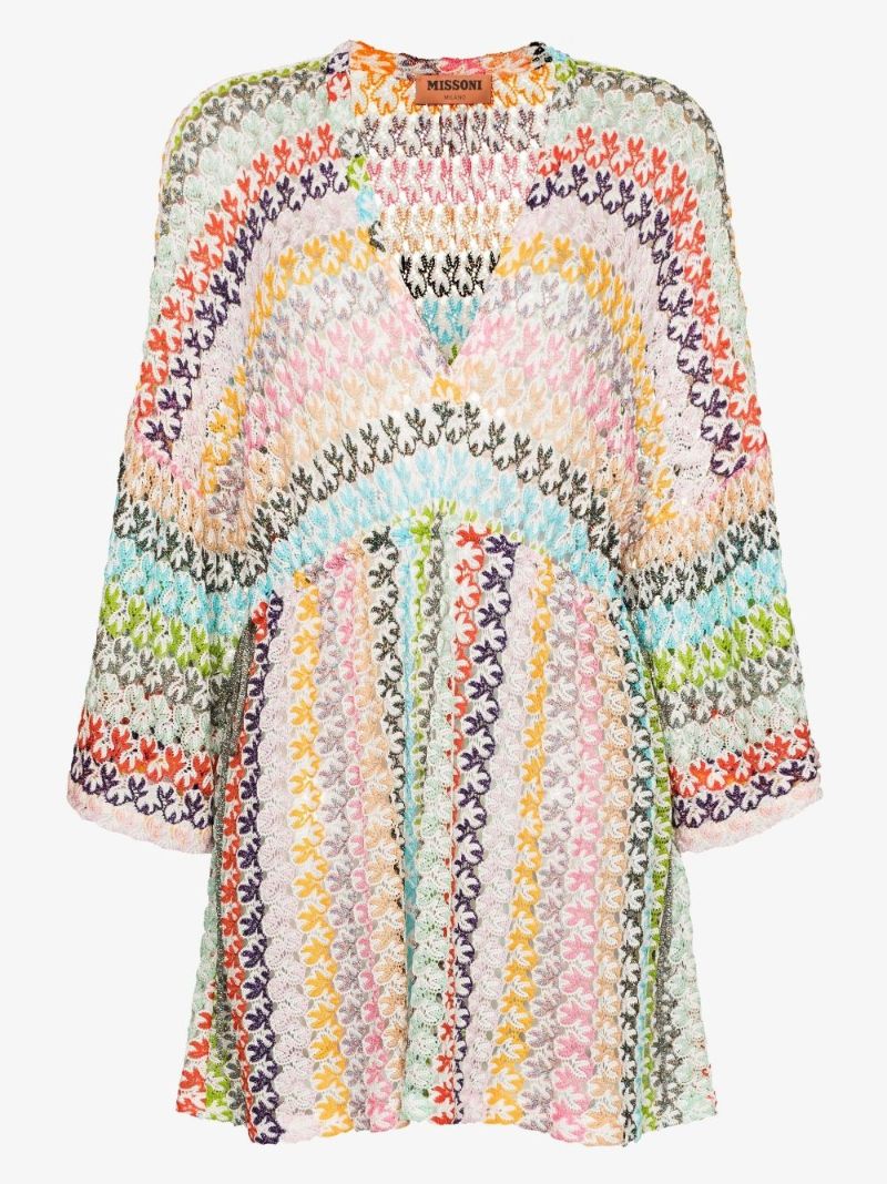 Crochet-knit Mini Dress