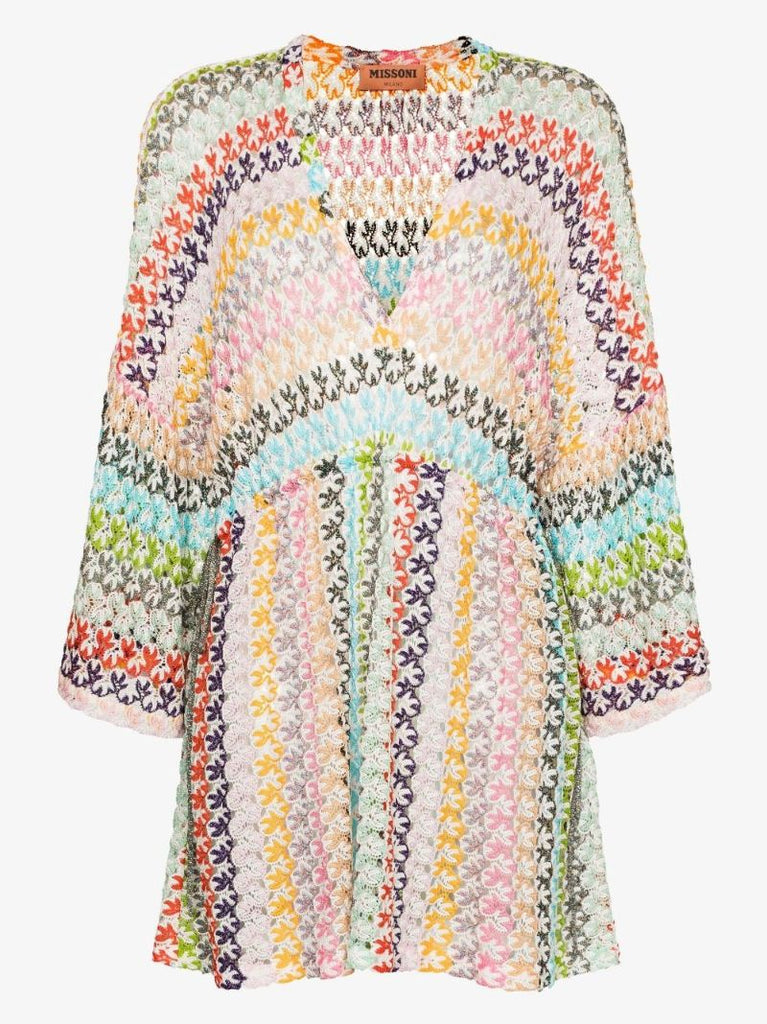 Crochet-knit Mini Dress