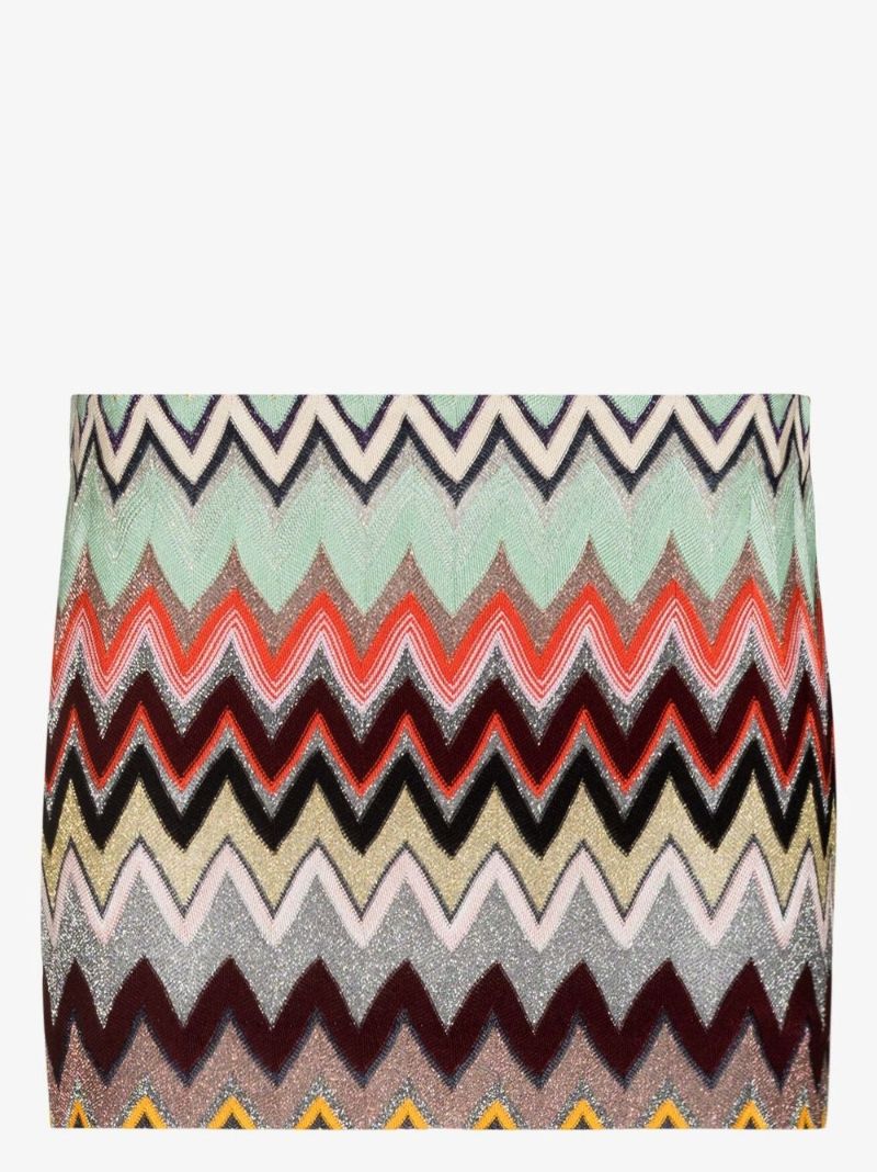 Multicolour Zigzag Mini Skirt