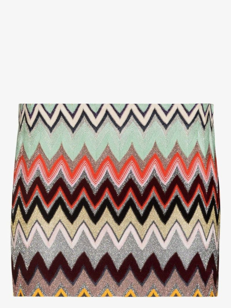 Multicolour Zigzag Mini Skirt