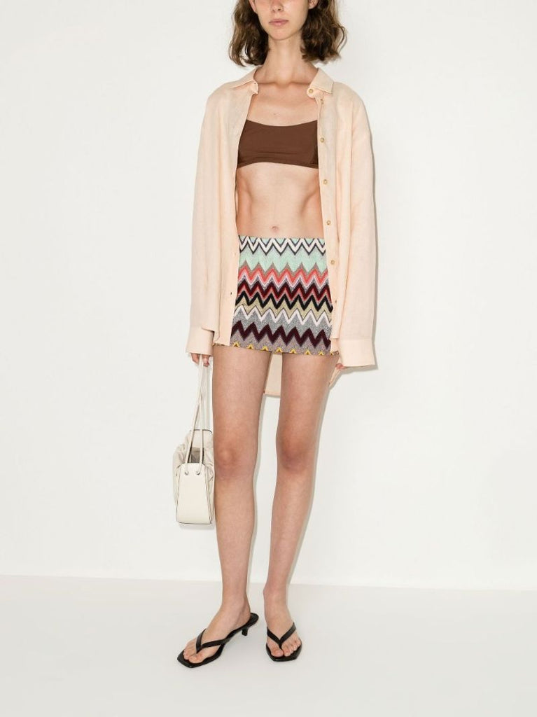 Multicolour Zigzag Mini Skirt