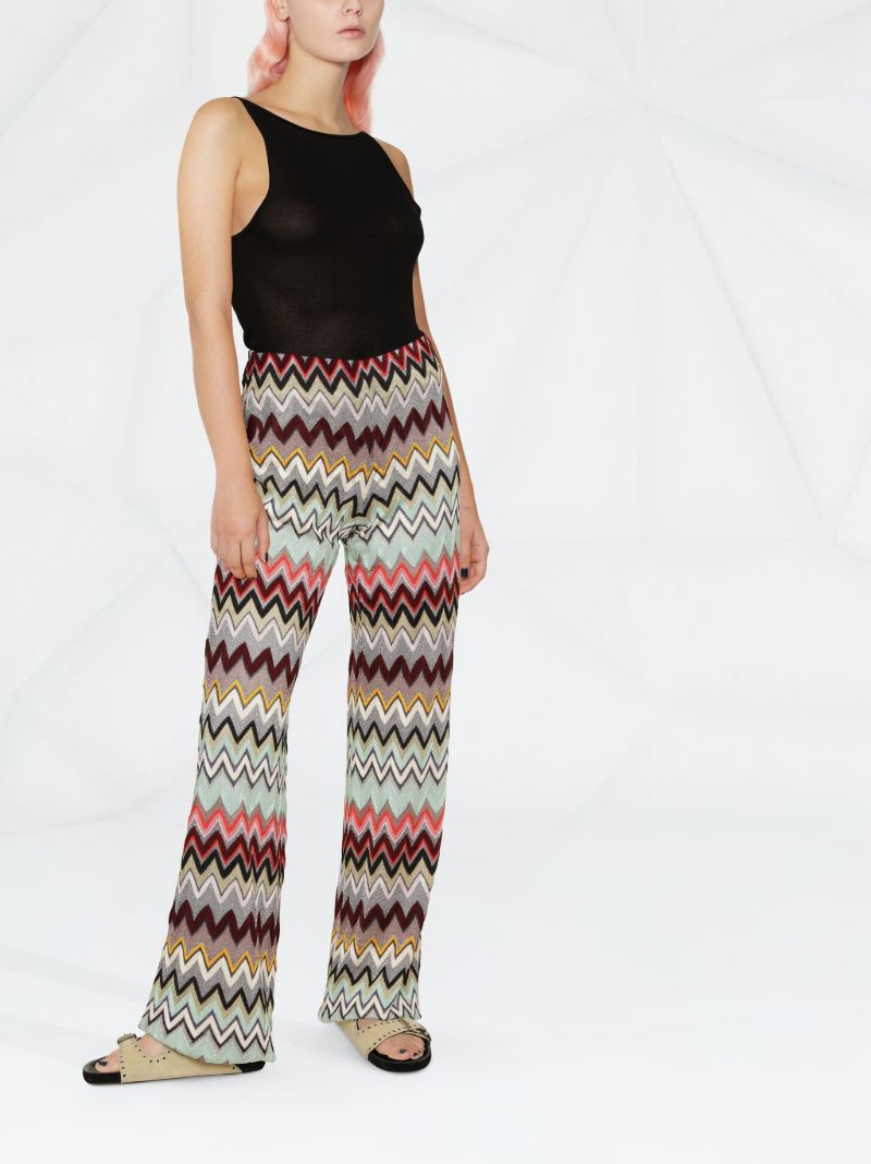 Green Wide-leg Crochet-knit Trousers