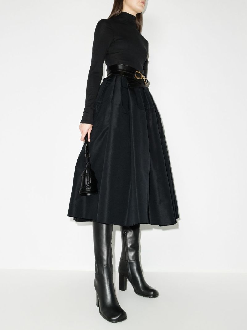 Pleated Midi Skirt