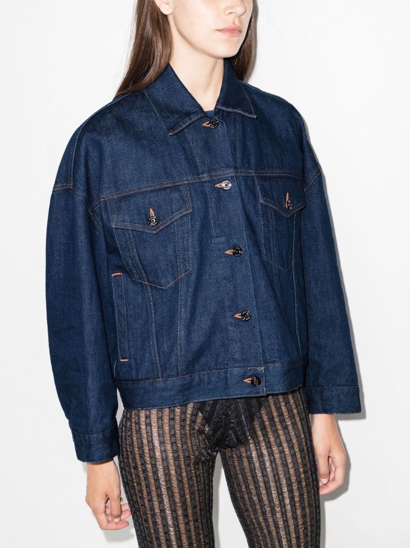 Blue Zigzag Back Denim Jacket