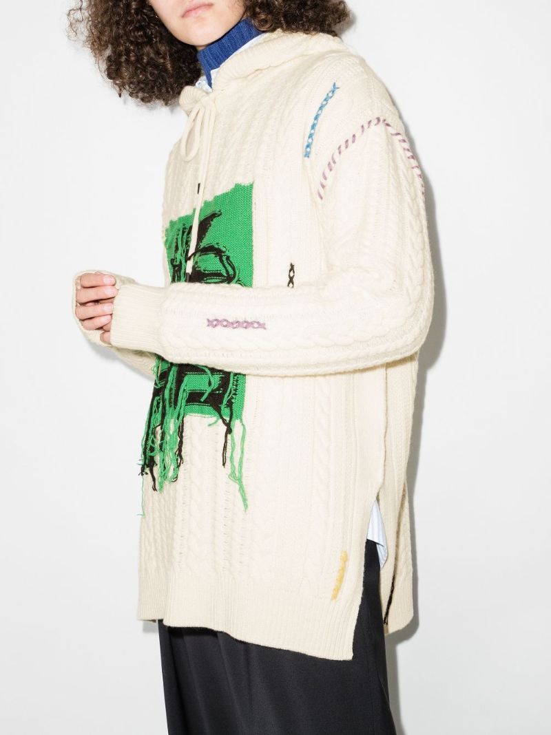 Starman Logo Fringed Hoodie