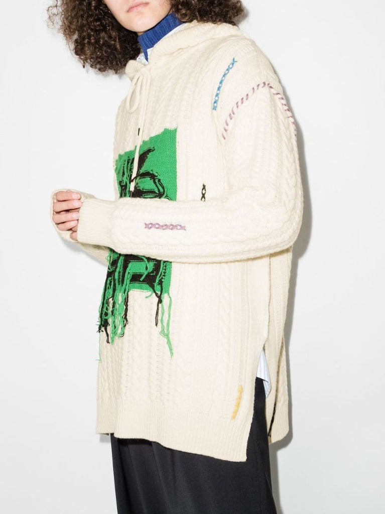 Starman Logo Fringed Hoodie