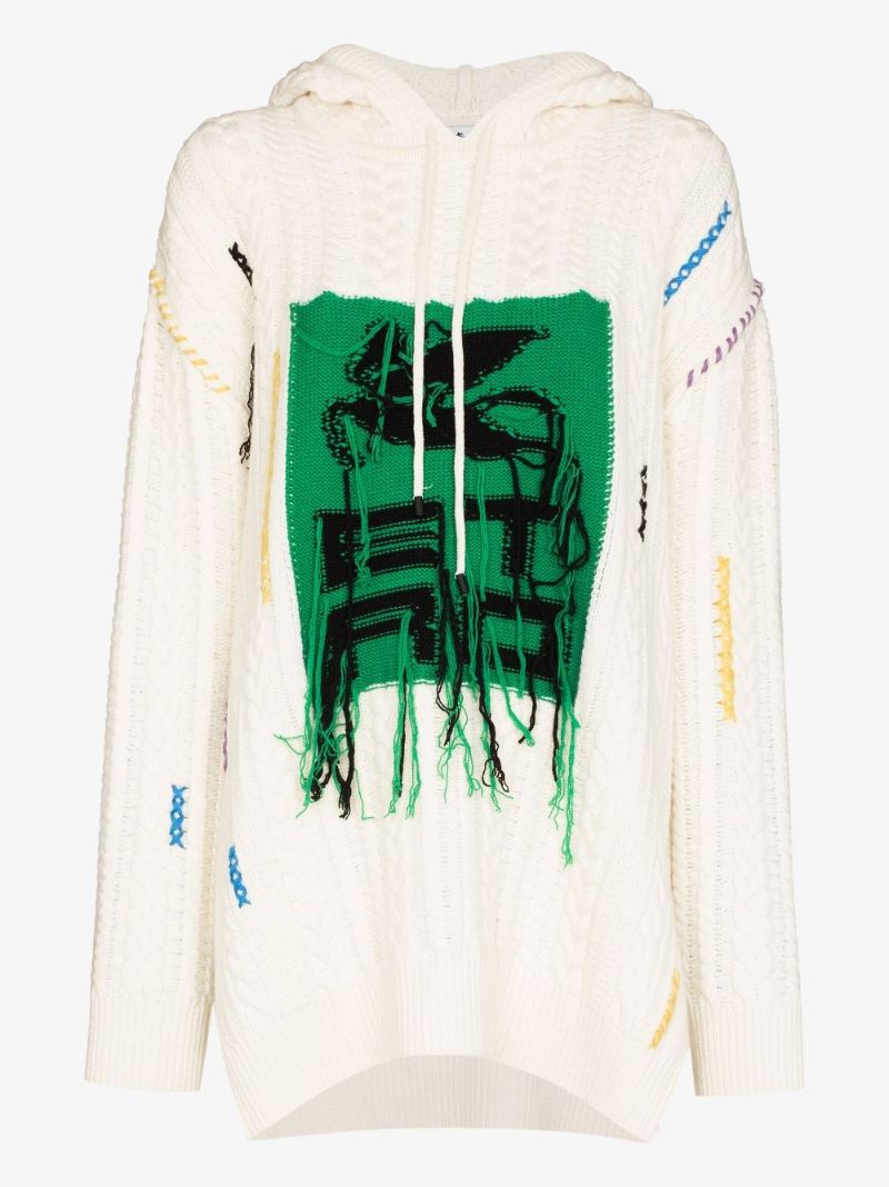 Starman Logo Fringed Hoodie