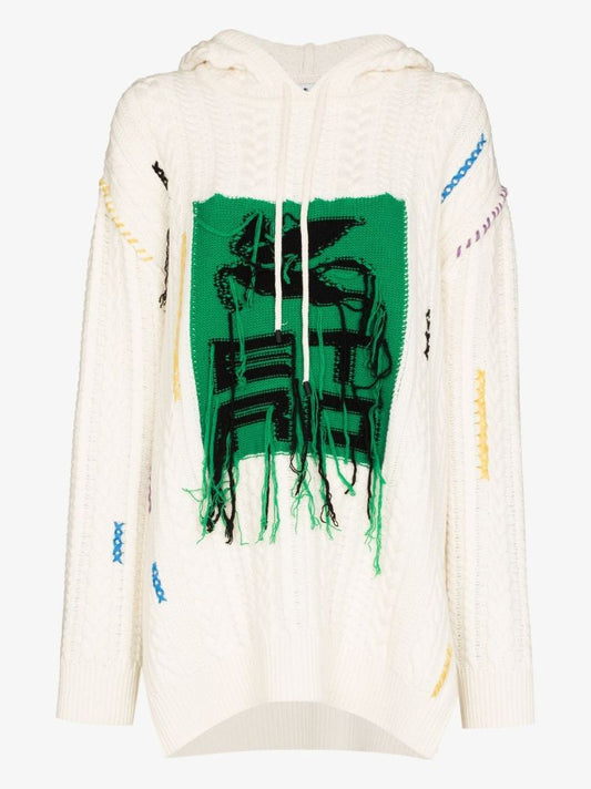 Starman Logo Fringed Hoodie