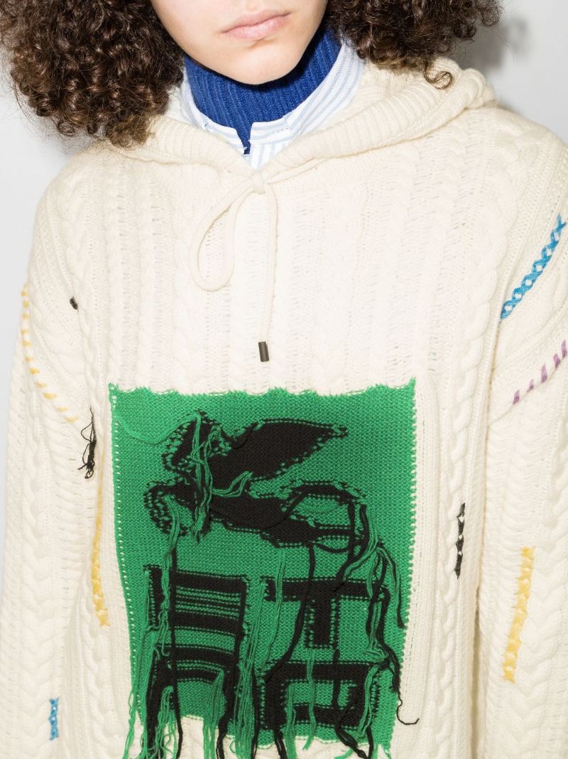 Starman Logo Fringed Hoodie