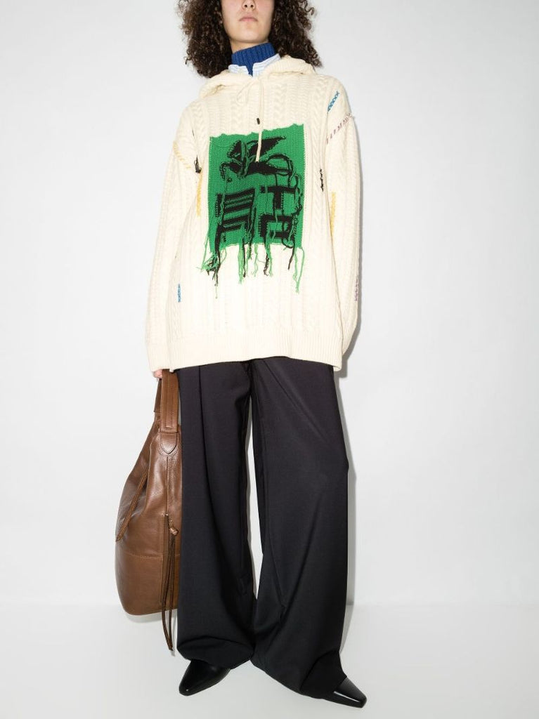 Starman Logo Fringed Hoodie