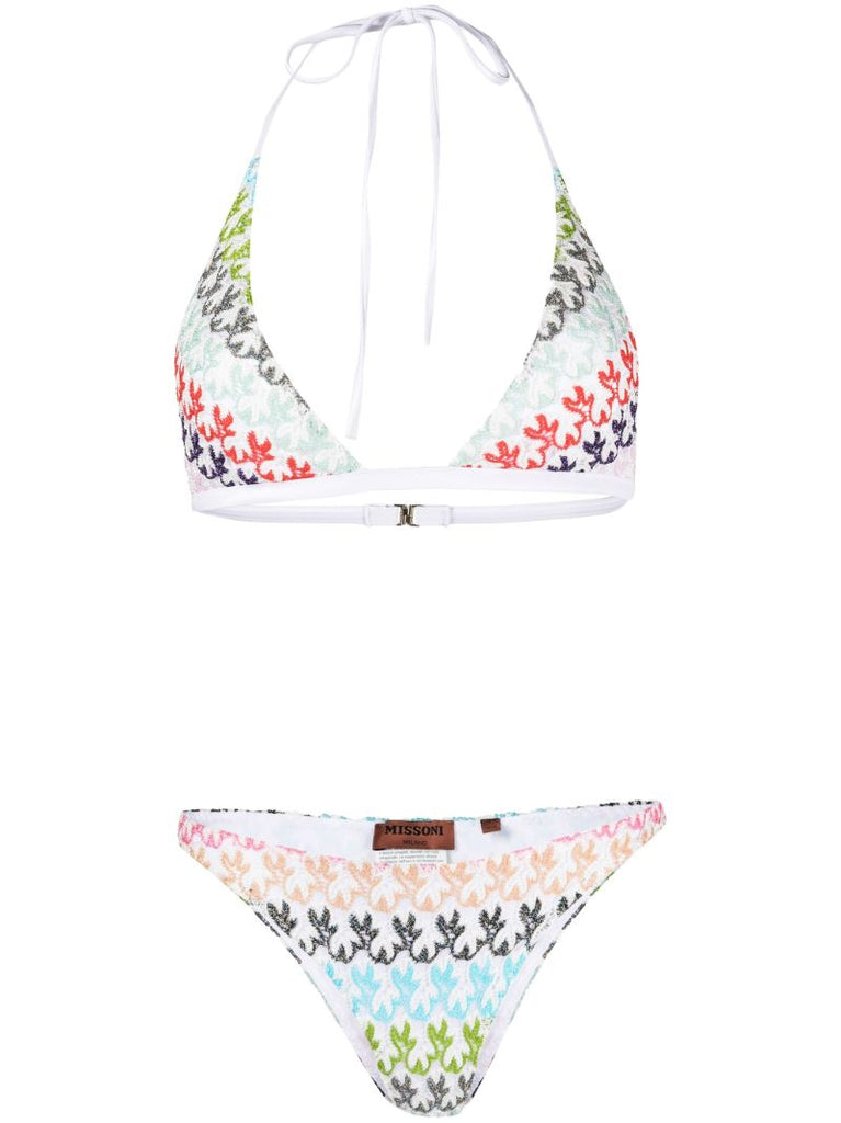 White Slub Knit Bikini