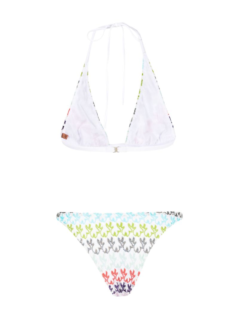 White Slub Knit Bikini