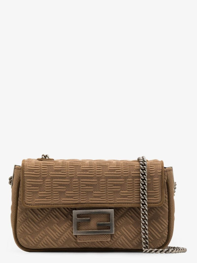 Neutral Baguette Chain Shoulder Bag