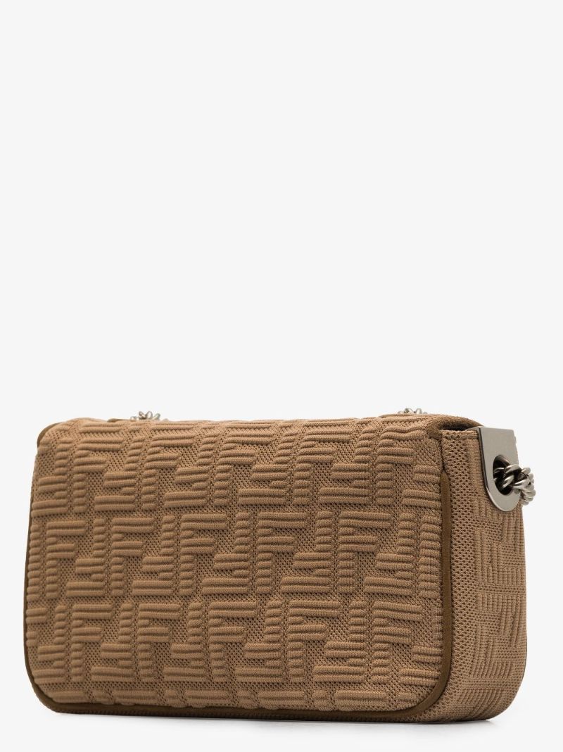 Neutral Baguette Chain Shoulder Bag