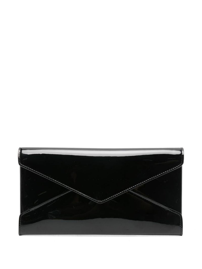Black Paloma Patent Leather Envelope Pouch Bag