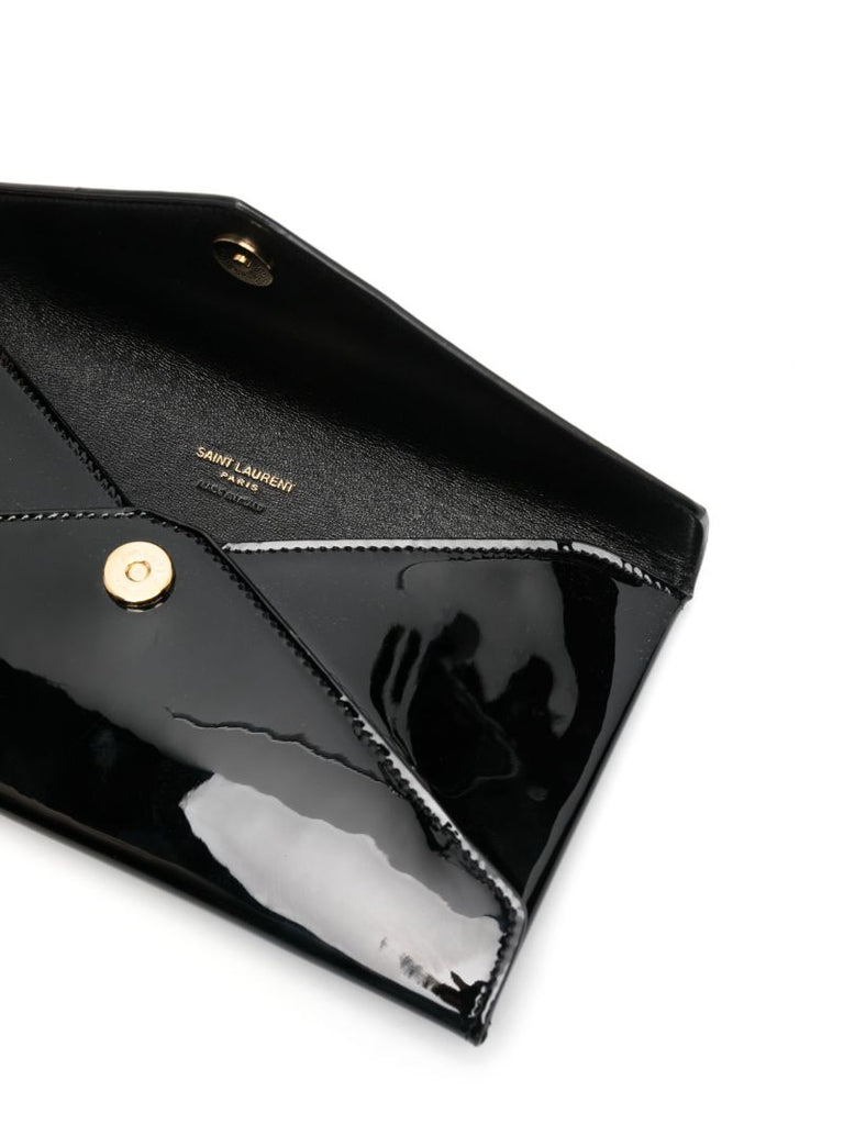 Black Paloma Patent Leather Envelope Pouch Bag
