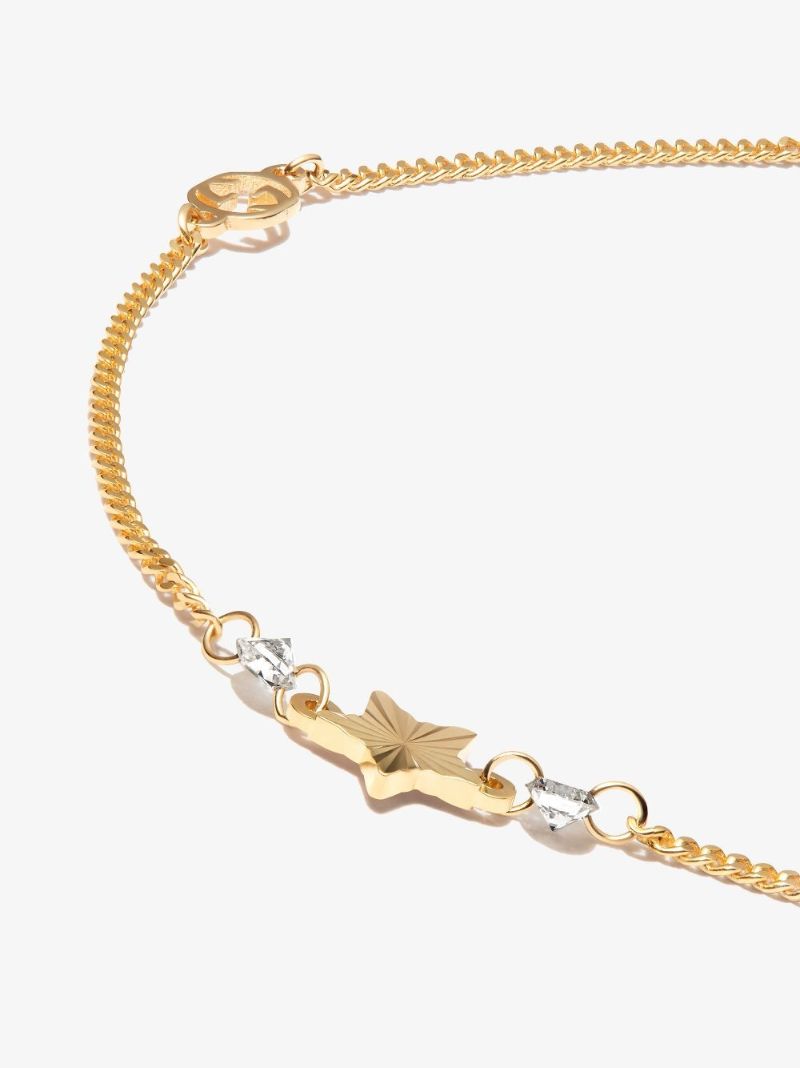 18k Yellow Gold Gg Star Diamond Bracelet
