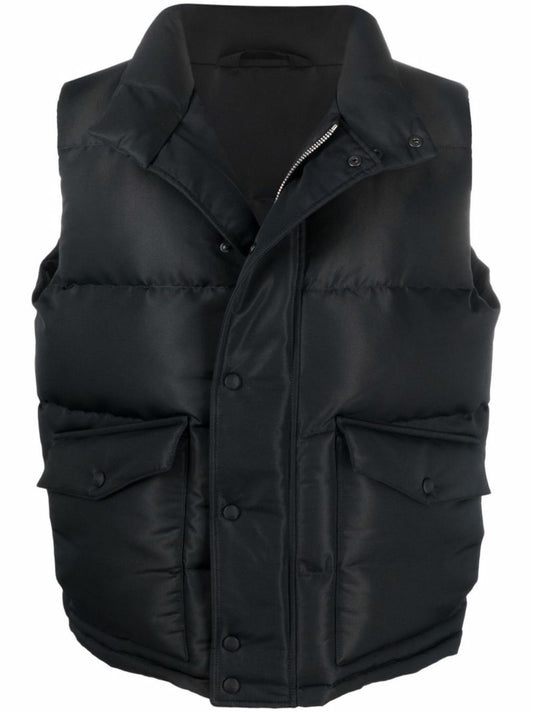Black Graffiti-print Padded Gilet