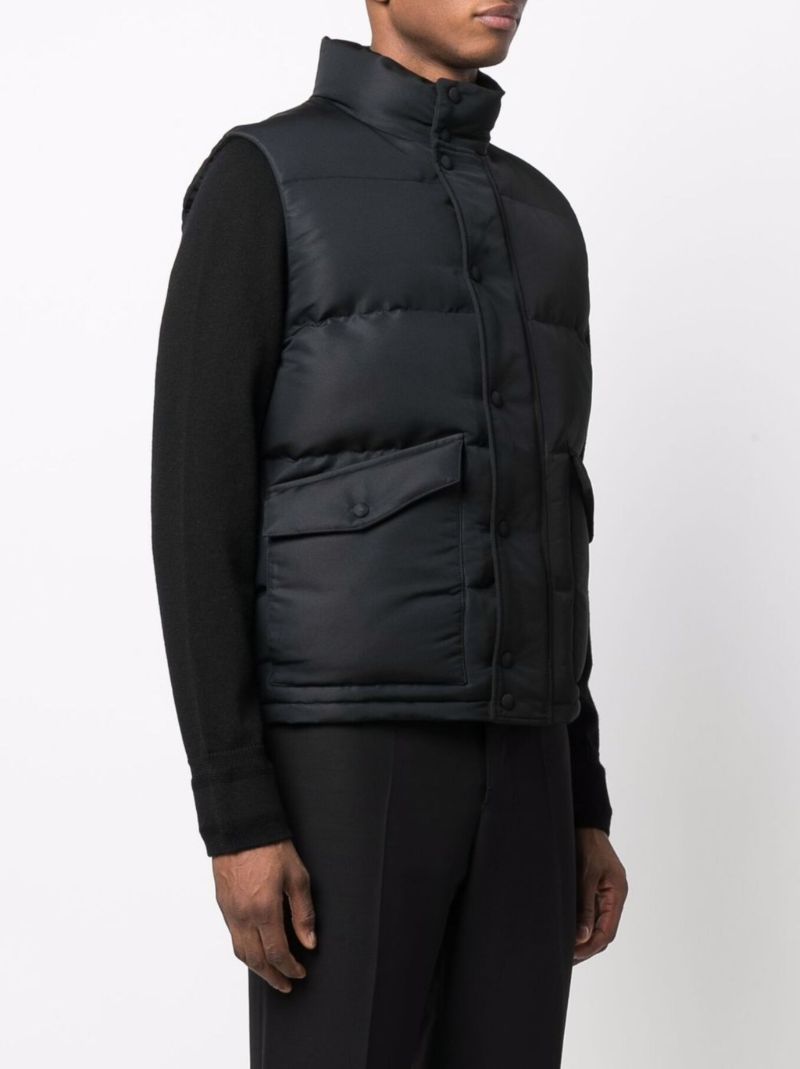 Black Graffiti-print Padded Gilet