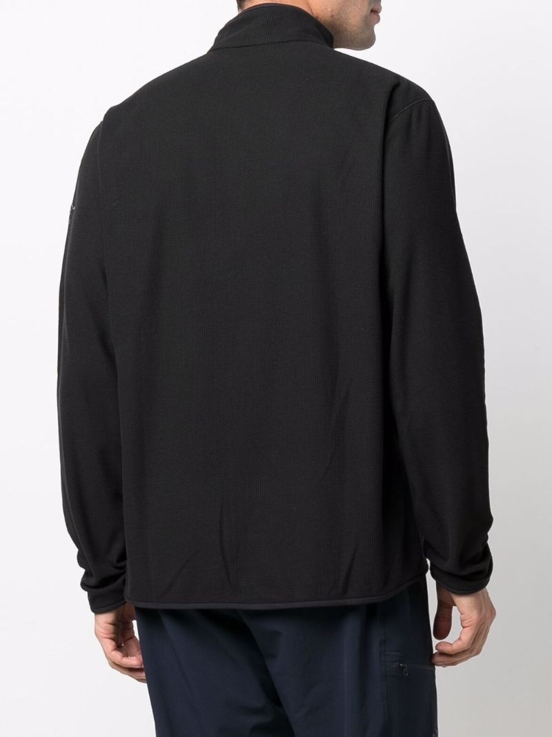 Black Delta Ribbed Bomber Jacket