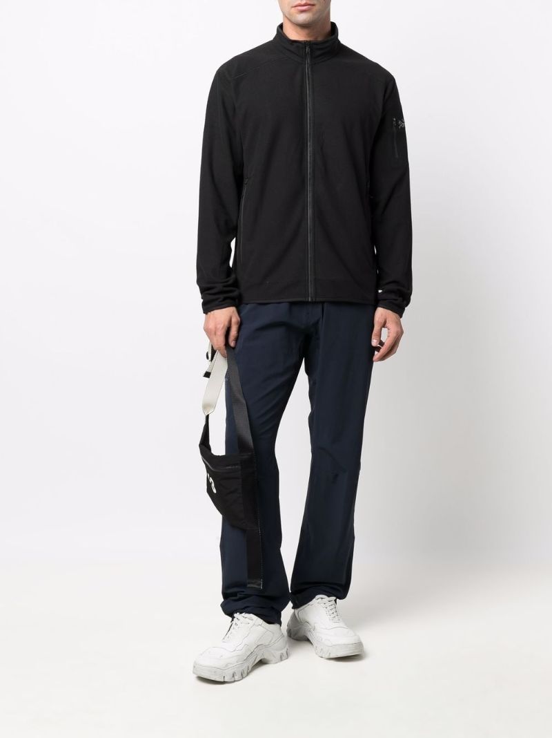 Black Delta Ribbed Bomber Jacket