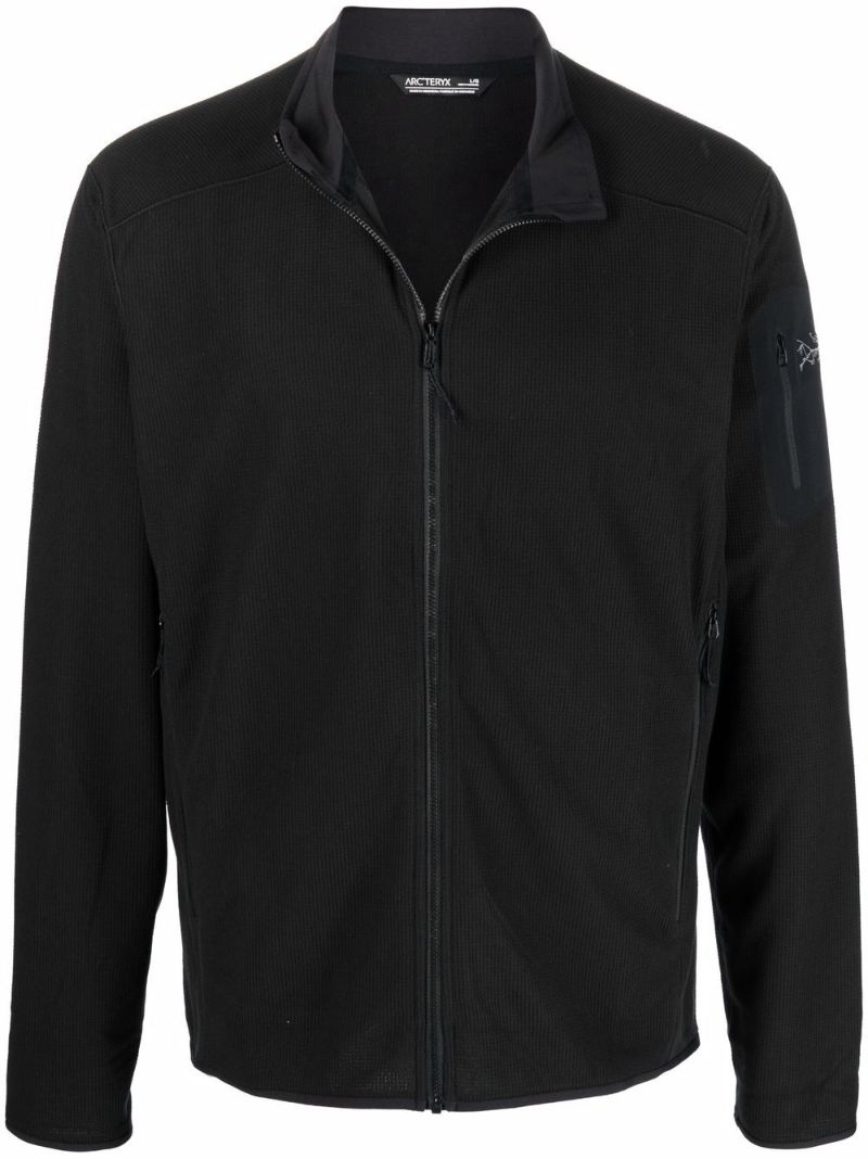 Black Delta Ribbed Bomber Jacket