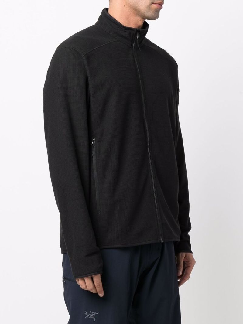 Black Delta Ribbed Bomber Jacket