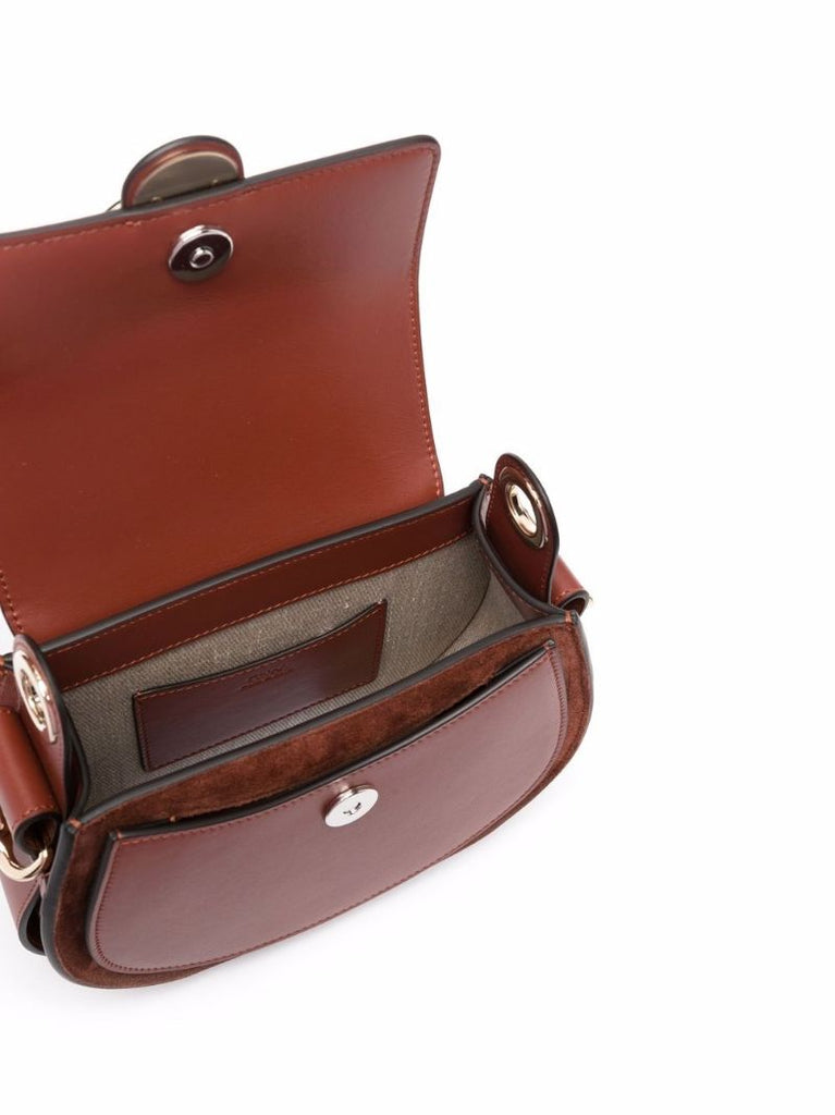 Brown Tess Small Leather Cross Body Bag
