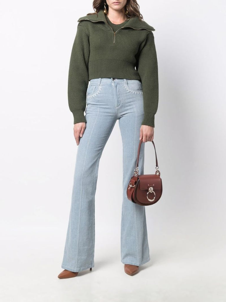 Brown Tess Small Leather Cross Body Bag
