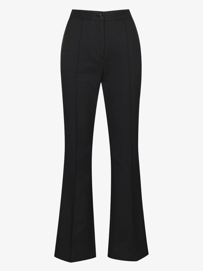 Flared High-waisted Trousers