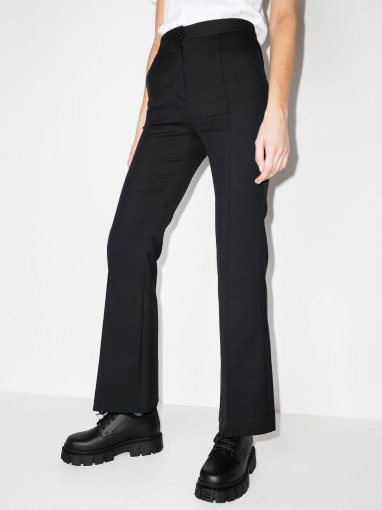 Flared High-waisted Trousers