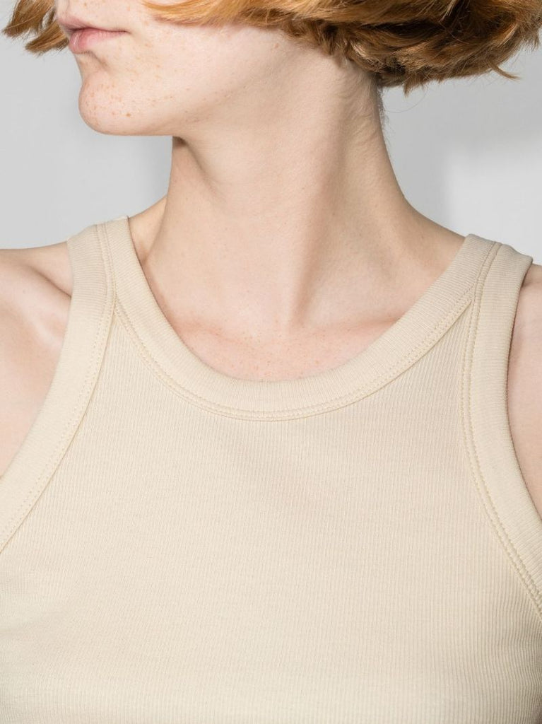 Curved Ribbed Tank Top