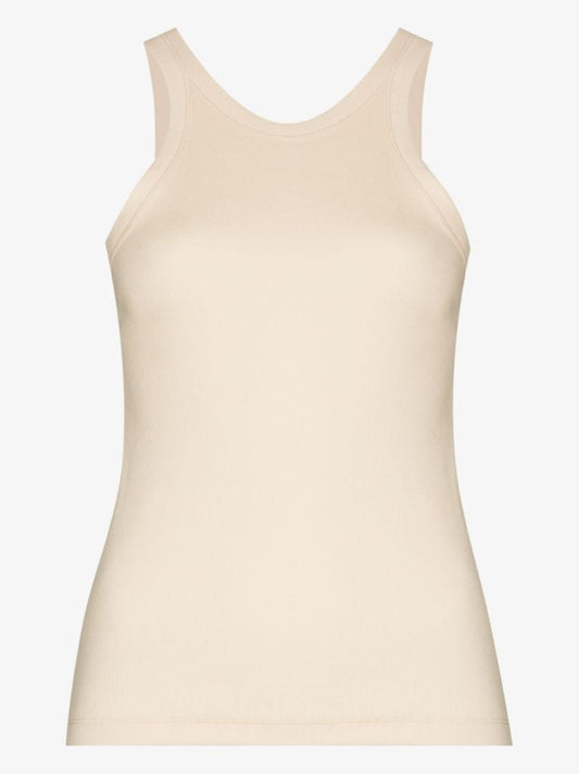 Curved Ribbed Tank Top