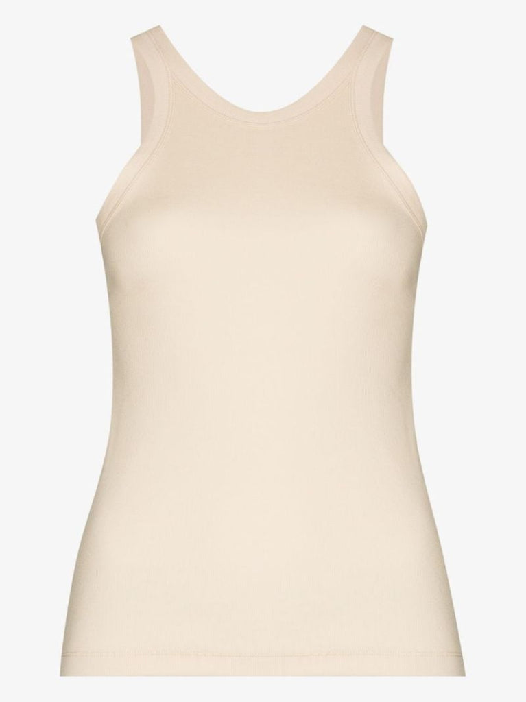Curved Ribbed Tank Top