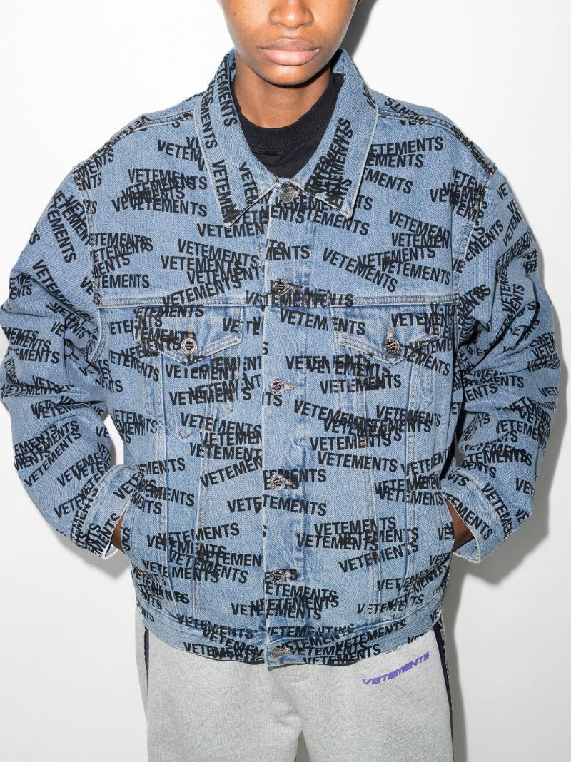 Logo Print Denim Jacket