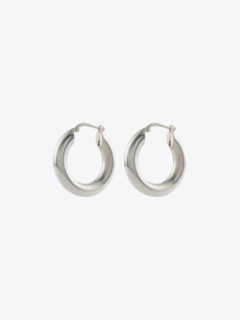 Silver Tone Classic Hoop Earrings