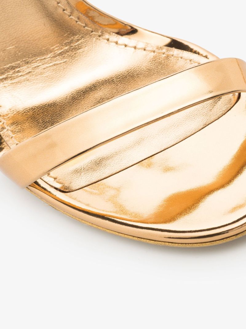 Gold Keira 105 Leather Sandals