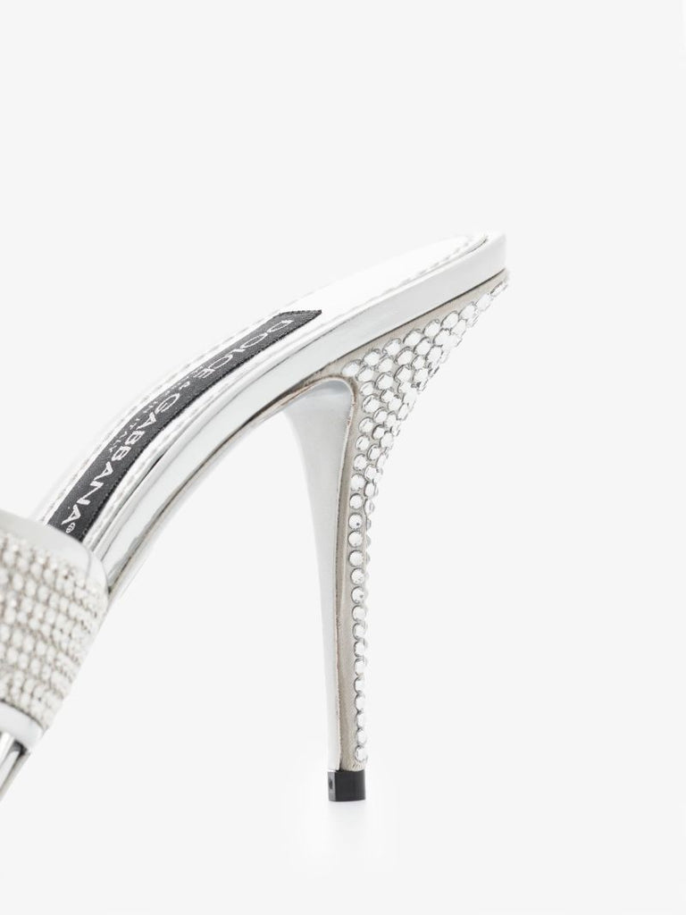 Silver Keira 90 Leather Sandals