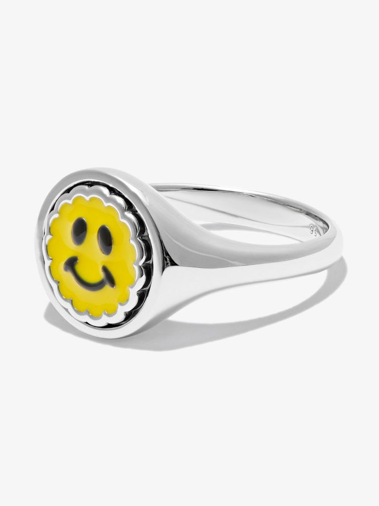 Sterling Silver Pop Happy Coin Ring