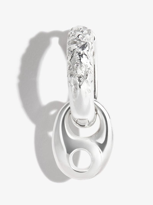 Sterling Silver Sienna 11 Charm Hoop Earring