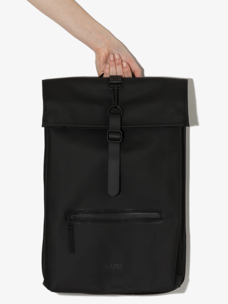 Black Roll Top Backpack