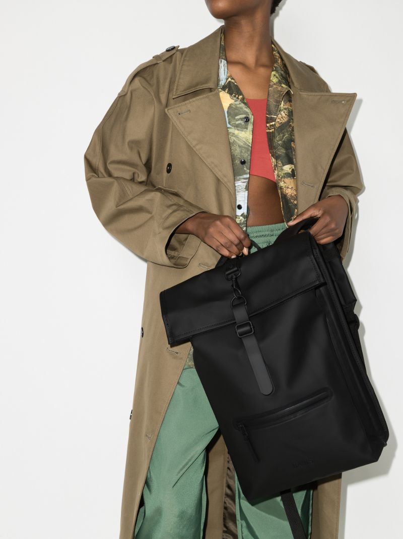 Black Roll Top Backpack