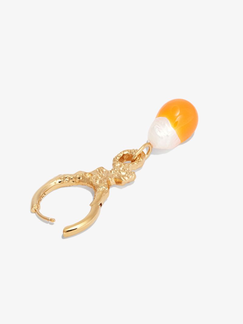 Gold-plated Miran Fanta Pearl Drop Earring