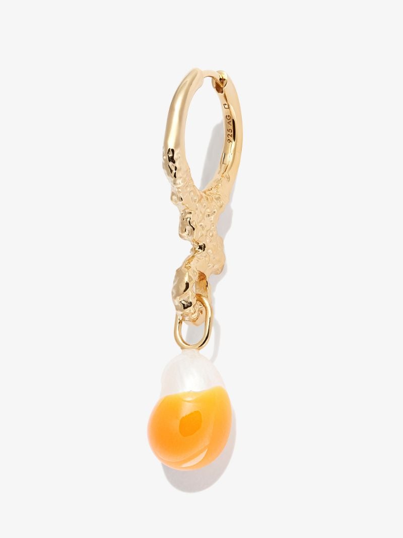 Gold-plated Miran Fanta Pearl Drop Earring