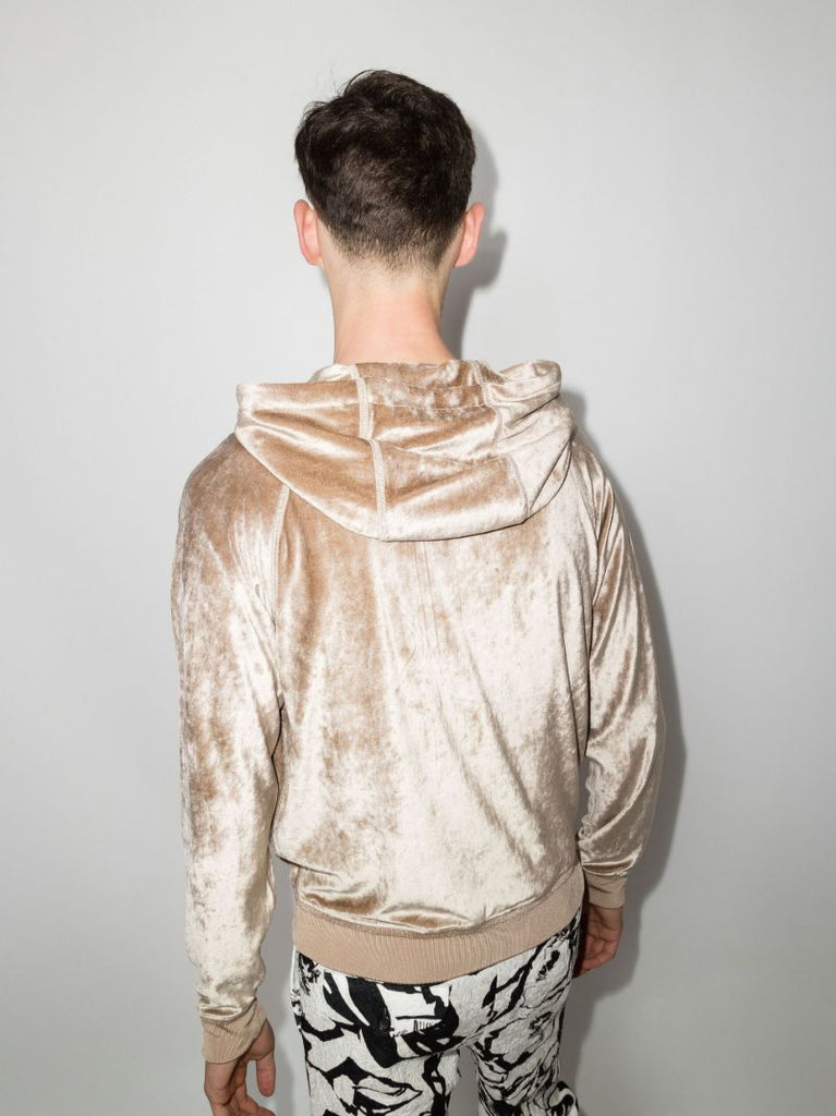 Contrast Zipped Hoodie