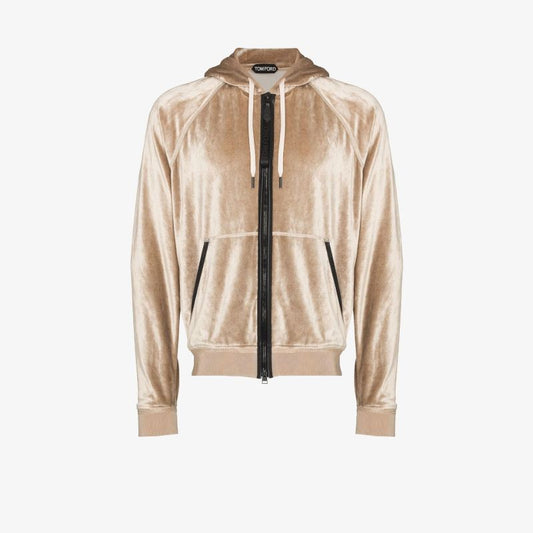 Contrast Zipped Hoodie