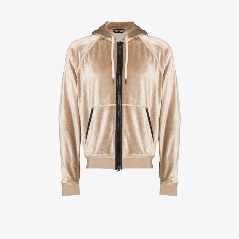 Contrast Zipped Hoodie
