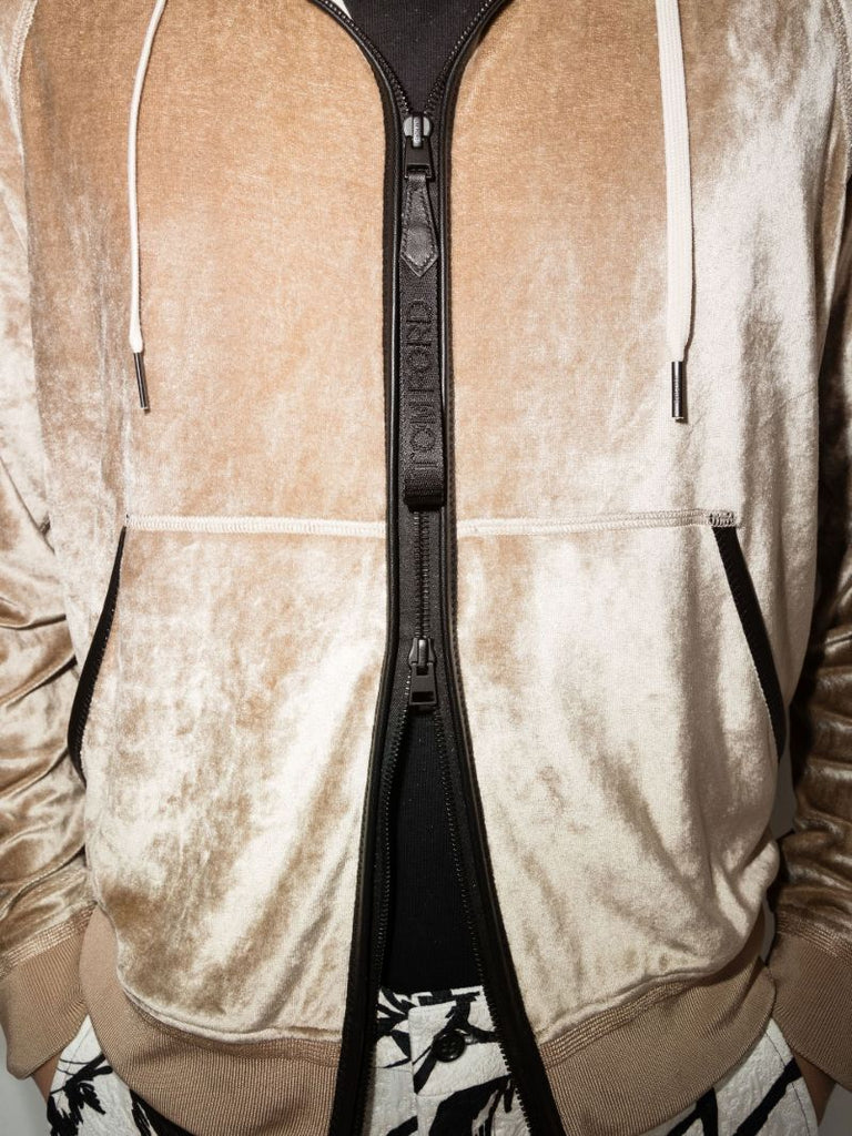 Contrast Zipped Hoodie
